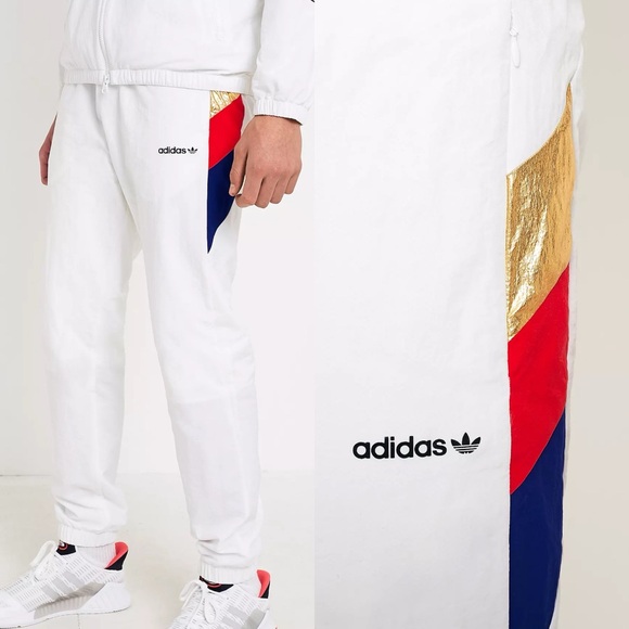 Adidas Originals Vintage Inspired White Track Pants Small